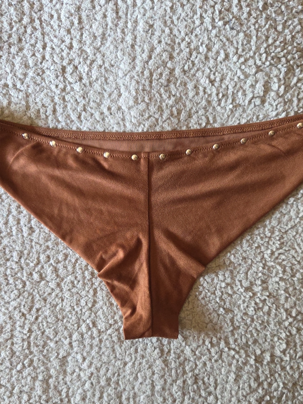 NWT Aerie Happy Cheeks Suede Bikini Bottoms in Horizon - Picture 8 of 14